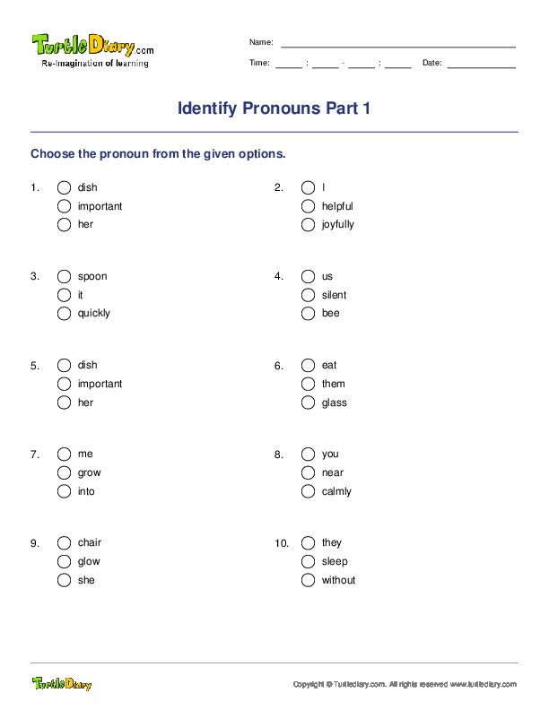 Identify Pronouns Part 1