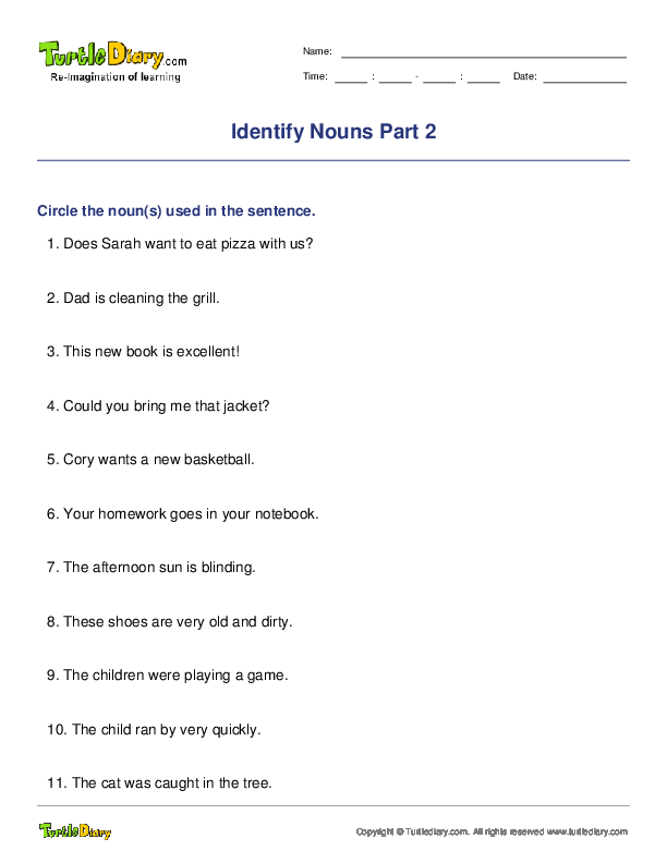 Identify Nouns Part 2