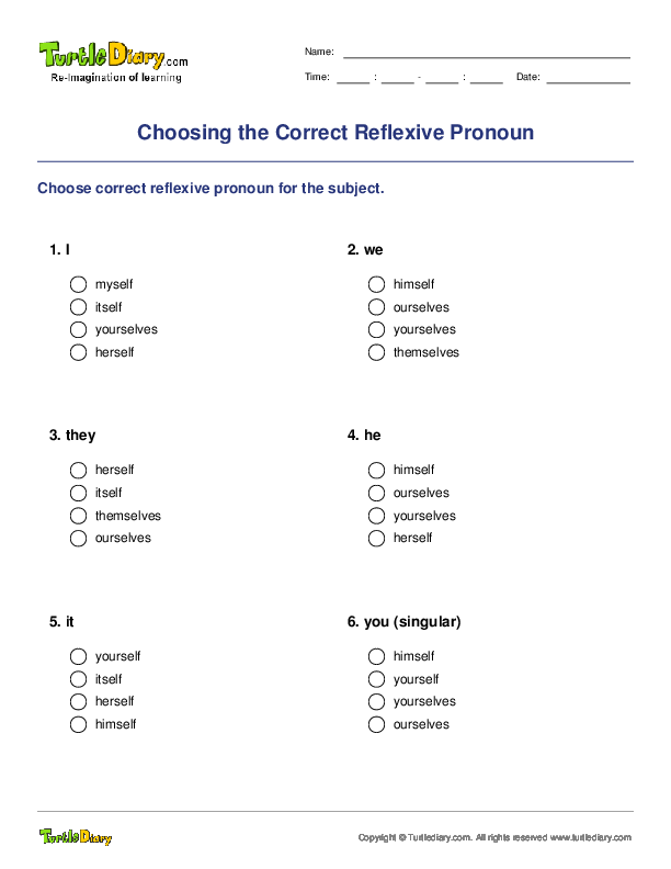 Choosing the Correct Reflexive Pronoun