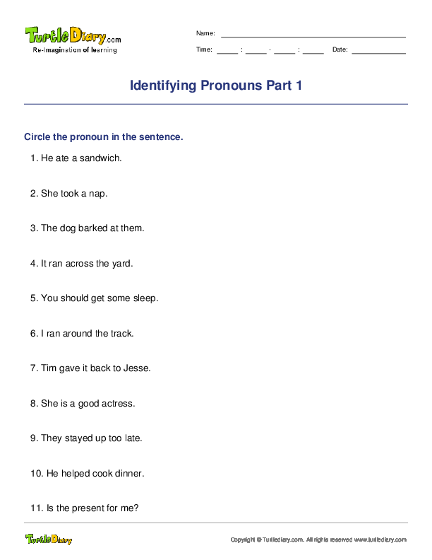 Identifying Pronouns Part 1