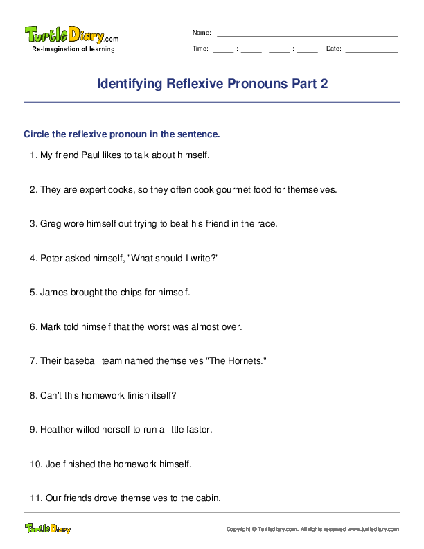 Identifying Reflexive Pronouns Part 2