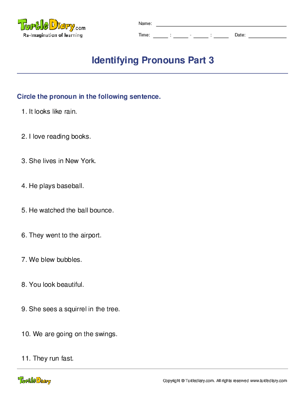 Identifying Pronouns Part 3