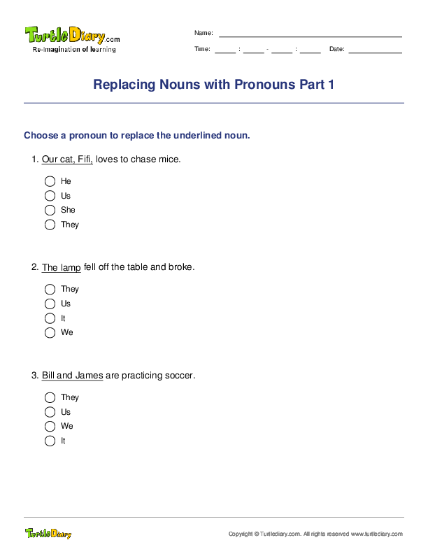 Replacing Nouns with Pronouns Part 1