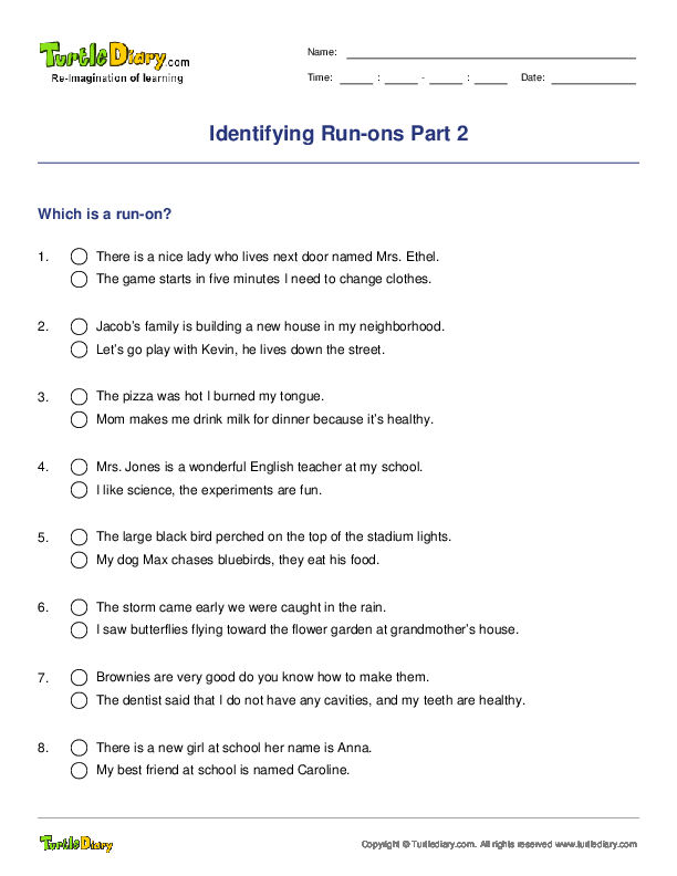 Identifying Run-ons Part 2