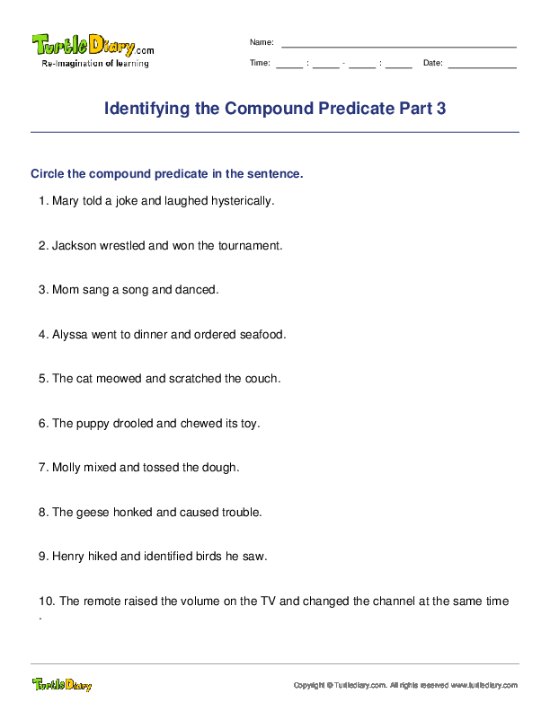 Identifying the Compound Predicate Part 3