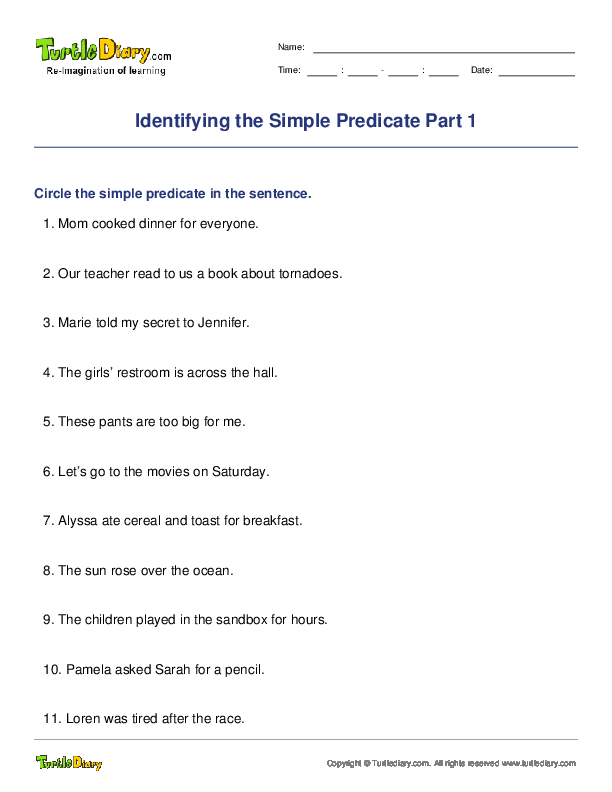 Identifying the Simple Predicate Part 1