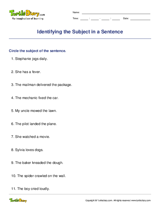 identifying-the-subject-in-a-sentence-turtle-diary-worksheet