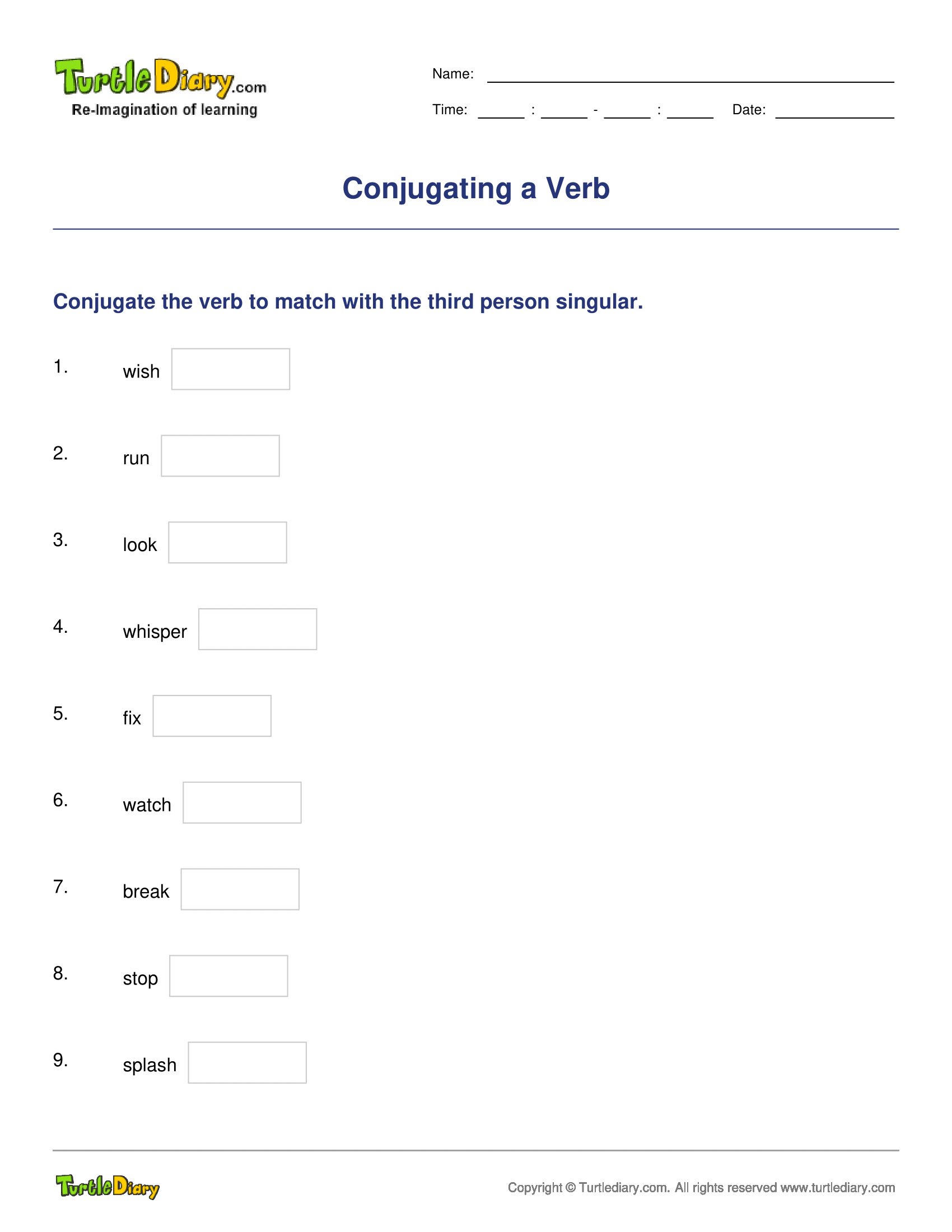 Conjugating a Verb