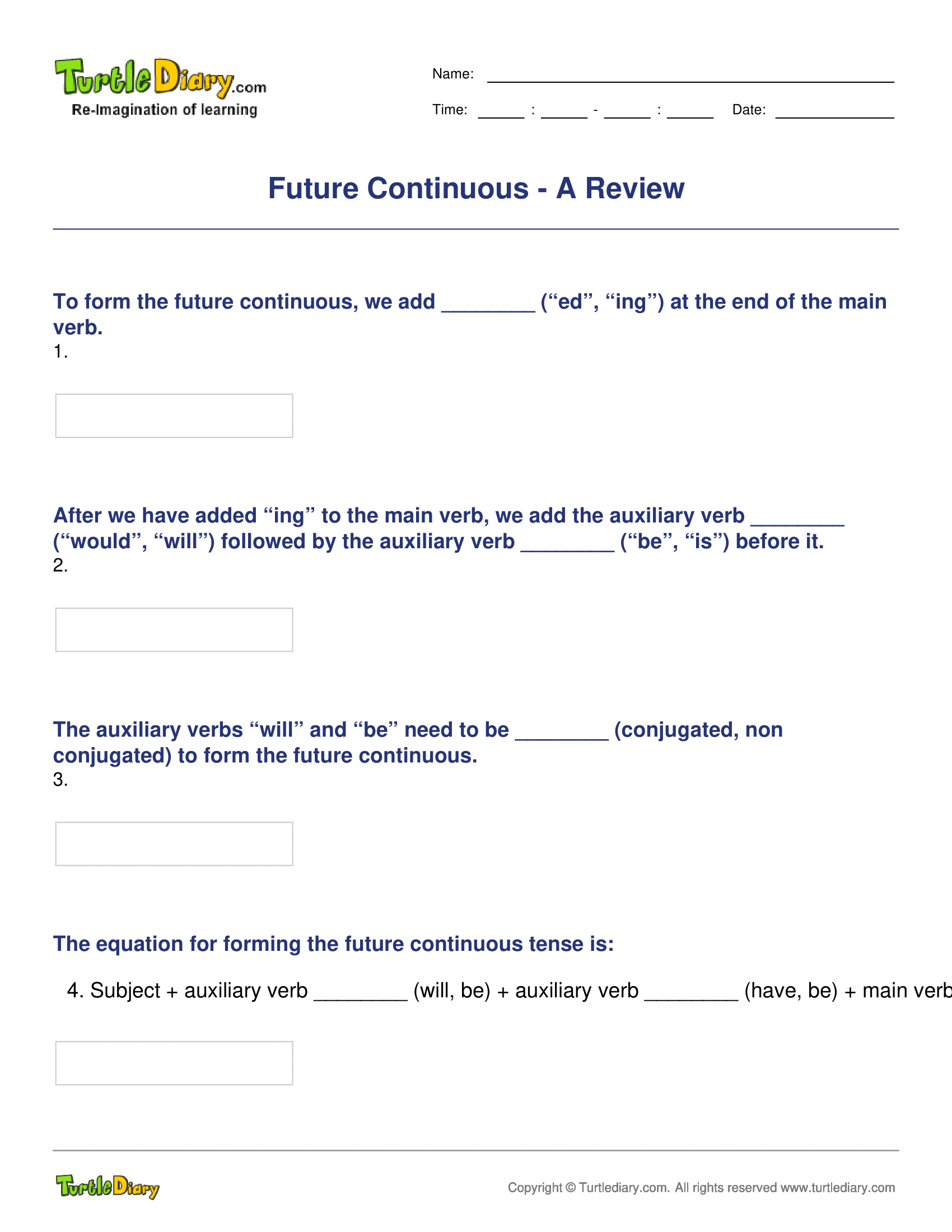 Future Continuous - A Review