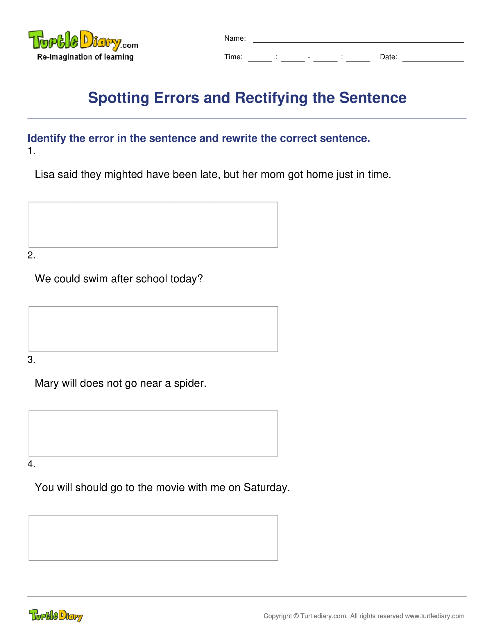 Spotting Errors and Rectifying the Sentence