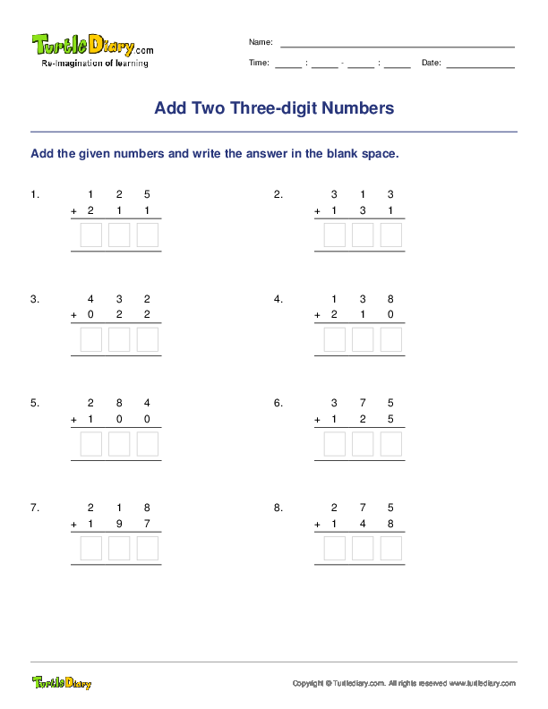 Add Two Three-digit Numbers