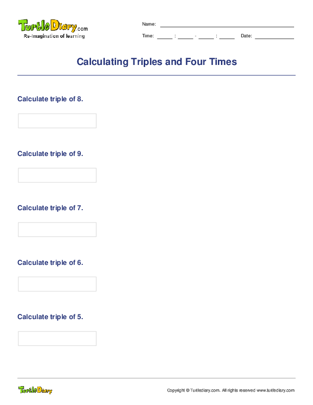 Calculating Triples and Four Times