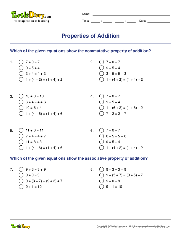 Properties of Addition