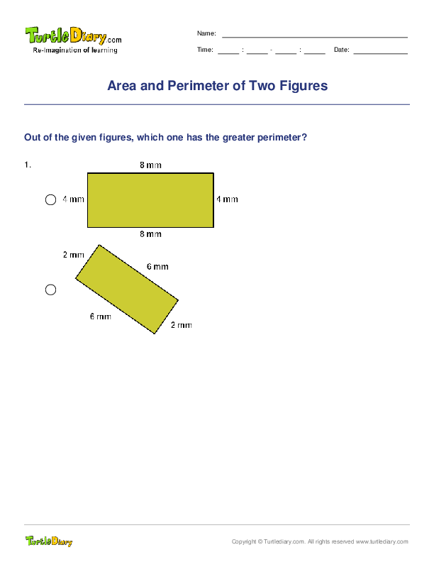 Area and Perimeter of Two Figures
