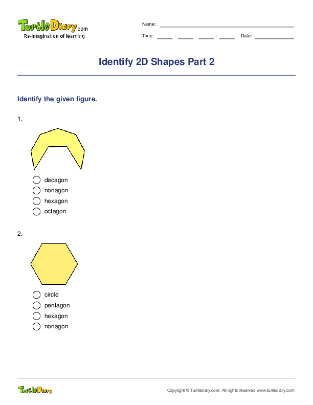 Identify 2D Shapes Part 2