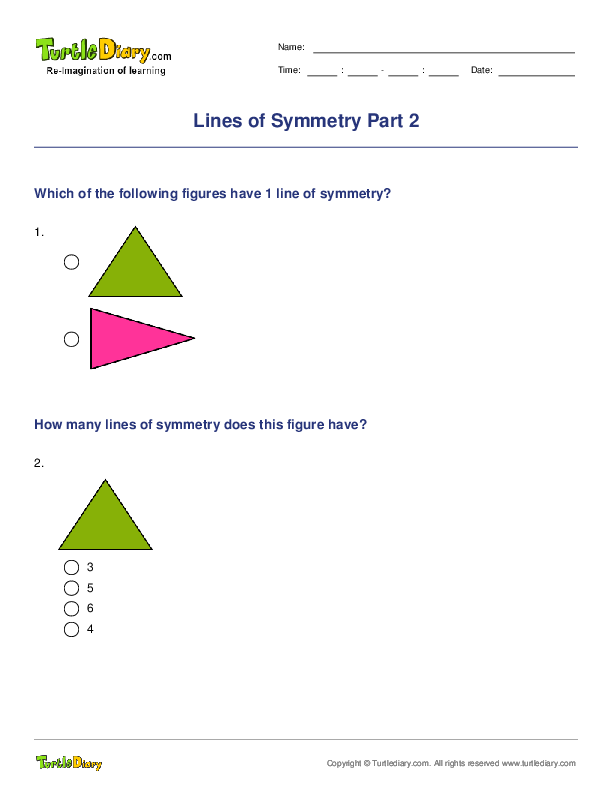 Lines of Symmetry Part 2