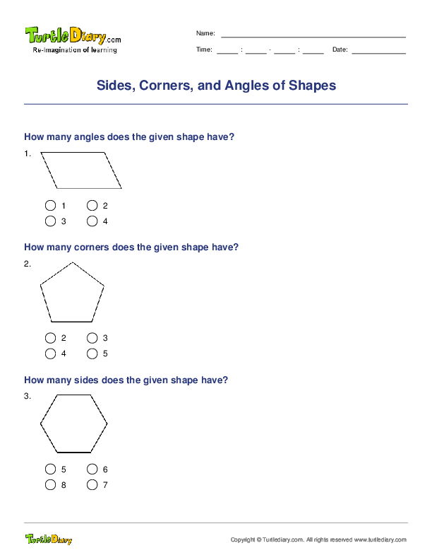 Sides, Corners, and Angles of Shapes