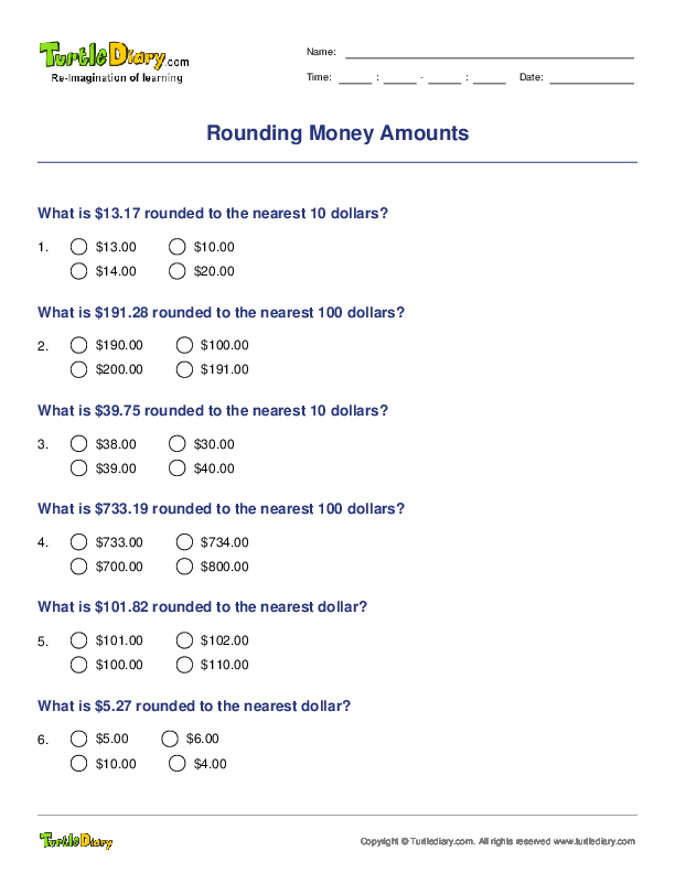 Rounding Money Amounts