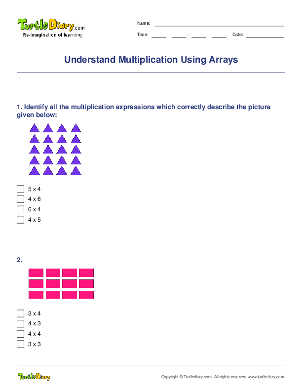 Understand Multiplication Using Arrays