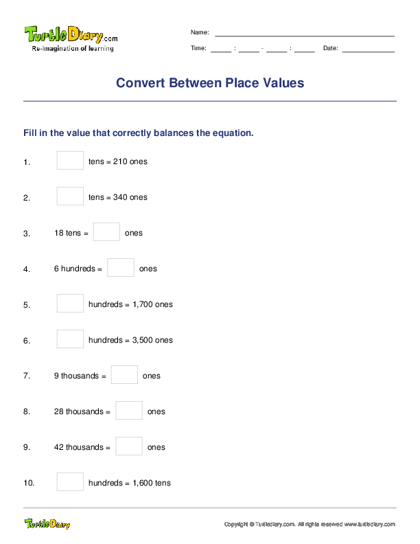 Convert Between Place Values