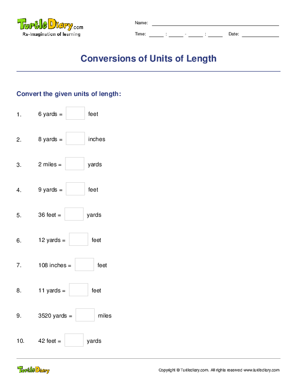 Conversions of Units of Length