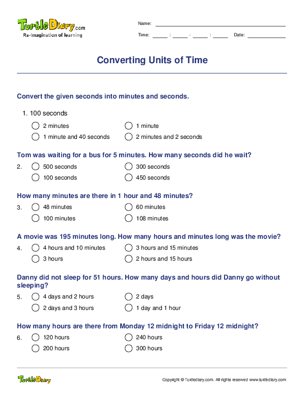 Converting Units of Time