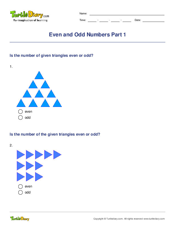 Even and Odd Numbers Part 1