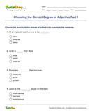 Choosing the Correct Degree of Adjective Part 1 - adjective - Third Grade