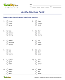 Identify Adjectives Part 2 - parts-of-speech - Third Grade