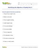 Identifying the Adjective of Quality Part 3 - adjective - Fifth Grade