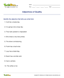 Adjectives of Quality - adjectives - Fourth Grade