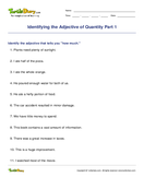 Identifying the Adjective of Quantity Part 1 - adjective - Third Grade