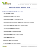 Identifying Adverbs Modifying Verbs - adverb - Third Grade
