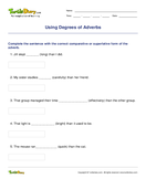 Using Degrees of Adverbs - adverbs - Fourth Grade