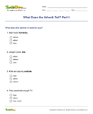 What Does the Adverb Tell? Part 1 - adverbs - Third Grade