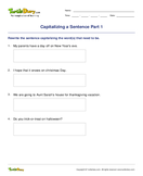 Capitalizing a Sentence Part 1 - capitalization - Second Grade