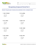 Recognizing Compound Words Part 2 - compound-words - Fourth Grade