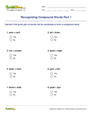 Recognizing Compound Words Part 1 - compound-words - Third Grade