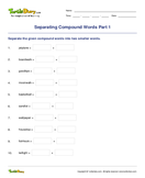 Separating Compound Words Part 1 - compound-words - Second Grade