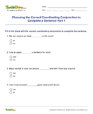 Choosing the Correct Coordinating Conjunction to Complete a Sentence Part 1 - conjunction - Second Grade