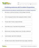 Combining sentences with Correlative Conjunctions - conjunction - Fifth Grade