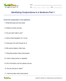 Identifying Conjunctions in a Sentence Part 1 - conjunction - First Grade