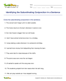 Identifying the Subordinating Conjunction in a Sentence - conjunction - Second Grade