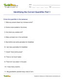 Identifying the Correct Quantifier Part 1 - determiners - First Grade