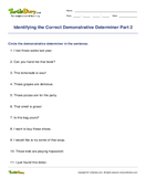 Identifying the Correct Demonstrative Determiner Part 2 - determiners - Second Grade