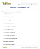 Identifying a Concrete Noun Part 1 - noun - Third Grade