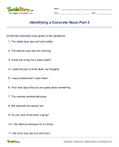 Identifying a Concrete Noun Part 3 - noun - Fifth Grade