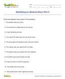 Identifying an Abstract Noun Part 2 - noun - Fourth Grade
