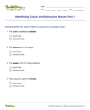 Identifying Count and Noncount Nouns Part 1 - noun - Third Grade