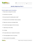 Identify Adjectives Part 3 - parts-of-speech - Fourth Grade